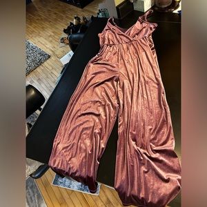 Wild fable Purple velvet jump suit.